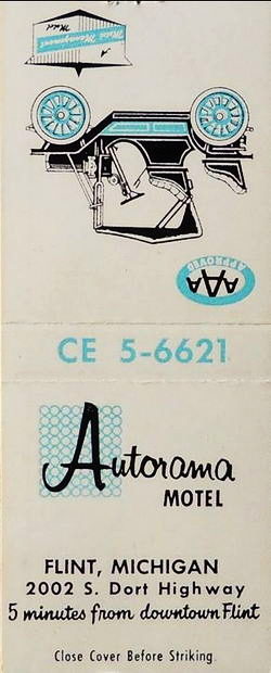 Autorama Motel (Autorama Gold Key Inn, Travel Inn) - Vintage Matchbook (newer photo)